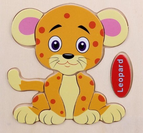 Fából készült puzzle gyerekeknek J630