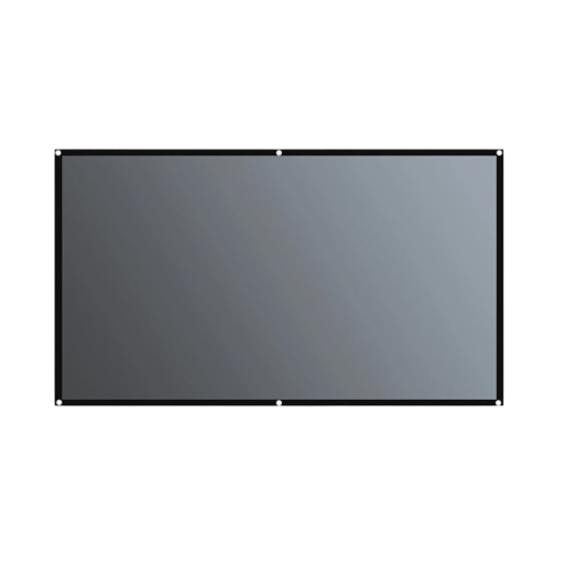 Fabric Projection Screen 100" 16:9 221x125 cm Metal Grey Shade Reflective Anti-Glare HD 1080 4K ULTRA HD Home Cinema Contrast Image