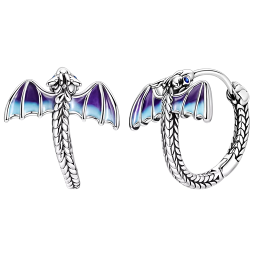 Fairy Tale Dragon Earrings 925 Silver for Women Symbol of Strength, Protection and Mystery in Delicate Design