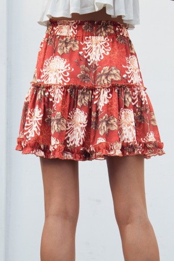 Falda boho floral para mujer