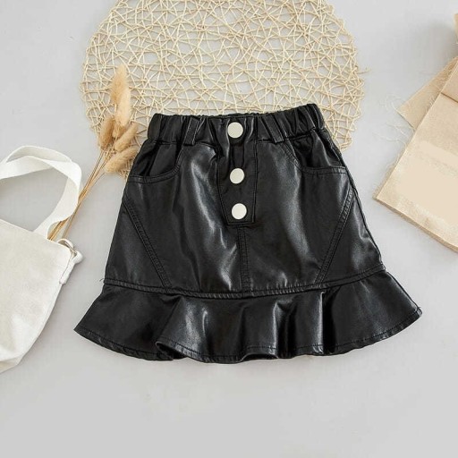 Falda de cuero para niña L1012