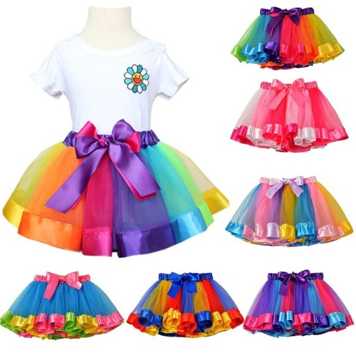 Falda de niña de colores L1007