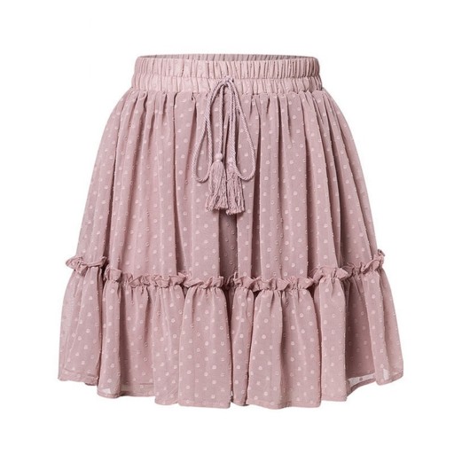 Falda rosa de mujer con lunares