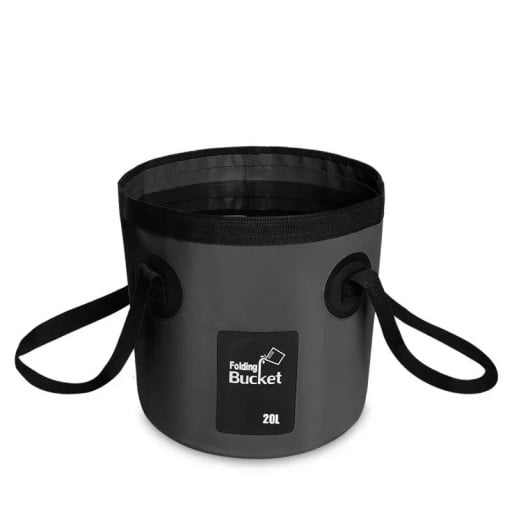 Fällbar hink 20 l med handtag ca 30 × 25,9 cm lätt bärbar hink för fiske camping vandring och utomhusaktiviteter