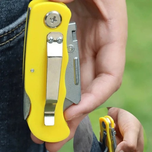 Fällkniv med utbytbart blad Universalkniv för tapeter, paket och papper Hopfällbar arbetskniv för kontoret och hemmet 1 st enligt vald färg