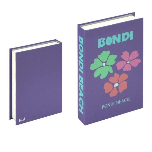 Falsa libro BONDI BEACH decoración con motivo floral, no abrible