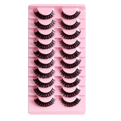 Falsche Wimpern, 10 Paar, dramatische Streifen, falsche Wimpern, Streifen, Nerzwimpern