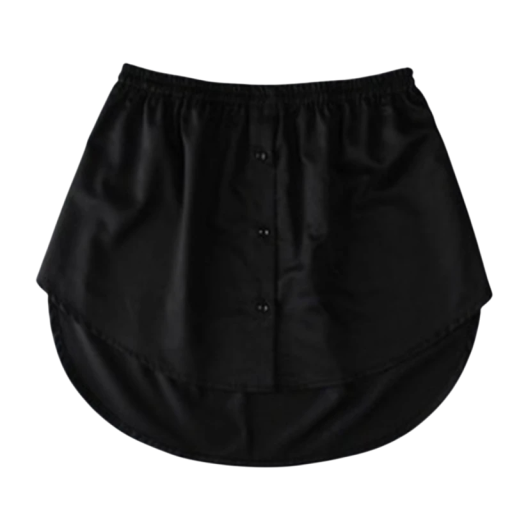Falscher Saum eines Hemdes mit Gummizug Unterteil unter einem Pullover Dekoratives Accessoire für Lagenlook Stilvoller verlängerter