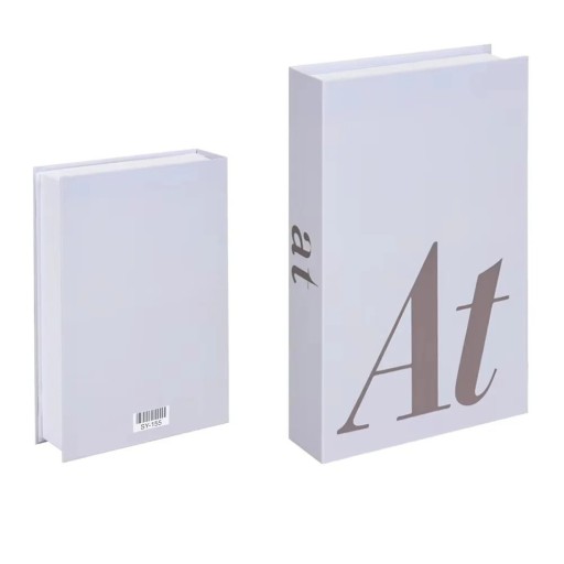 Falsches Buch Dekoration At Nicht Öffnbares Buchmodell Hellgraues Minimalistisches Design Moderner Wohnaccessoire für das Regal