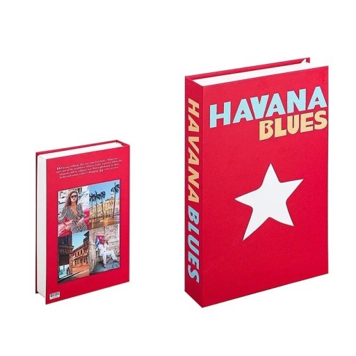 Falsches Buch mit Stauraum HAVANA BLUES, öffnende Dekoration
