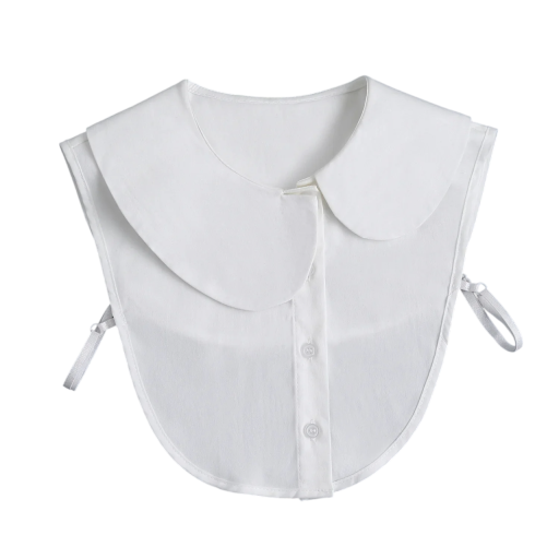 Falsk krage för kvinnor liggande asymmetrisk vit Snygg avtagbar accessoar med modern asymmetrisk design