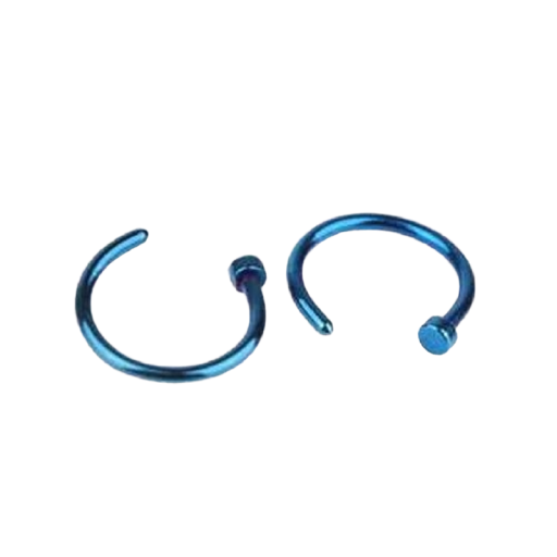 Falsk næsepiercing 10 mm 2 stk.