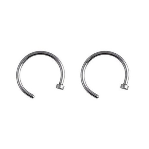 Falsk næsepiercing 10 mm 2 stk.