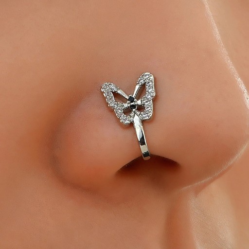 Falsk näspiercing fjäril N917