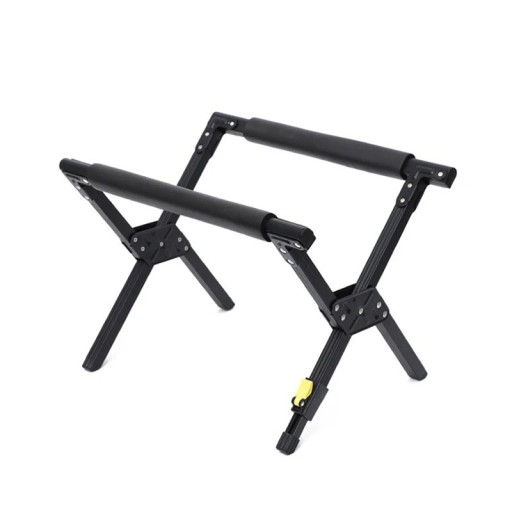 Faltbarer Campingständer mit rutschfestem Rahmen 50×37,5×35 cm Tragkraft 50 kg verstellbare Länge schwarz für den Außenbereich