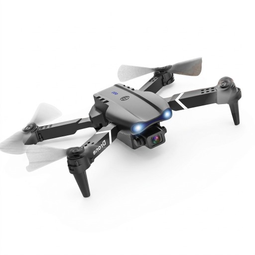 Faltbarer Drohne E99 mit dualer Kamera 4K HD Fotografie Fernbedienung mit Handyhalterung Optische Positionierung Kunststoff ABS Schwarz Für