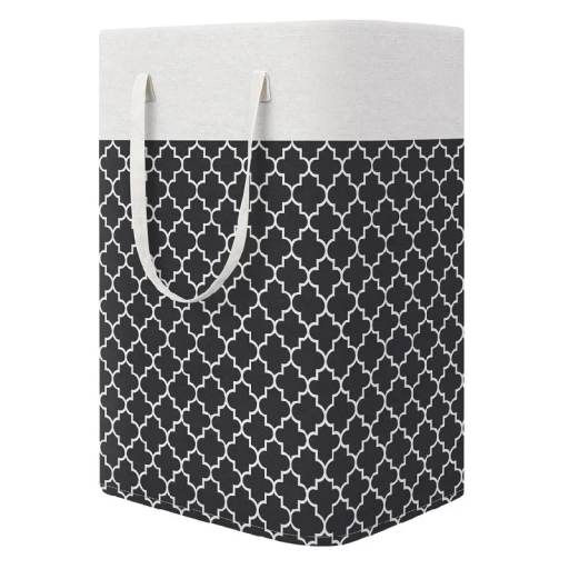 Faltbarer Wäschekorb 75 l 40 x 30 x 60 cm Wasserdichter Stoff Aufbewahrungskorb mit Griffen Praktischer Wäsche-Organizer Schlafzimmer Badezimmer Haushalt