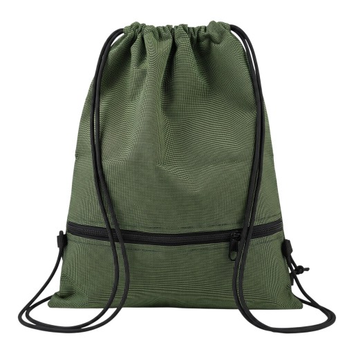Faltbarer Zugbeutel Rucksack 44 x 36 cm Leichter Sportbeutel aus Oxford mit Reißverschlusstasche Unisex Für das Fitnessstudio und Ausflüge