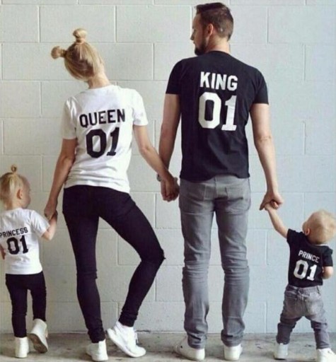 Familien-T-Shirts KÖNIG, KÖNIGIN UND PRINZ