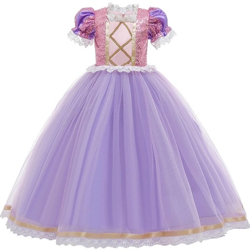 Fantasia Rapunzel Fantasia para meninas Cosplay Rapunzel Fantasia de Carnaval Fantasia de Halloween Vestido de Menina Rapunzel V289