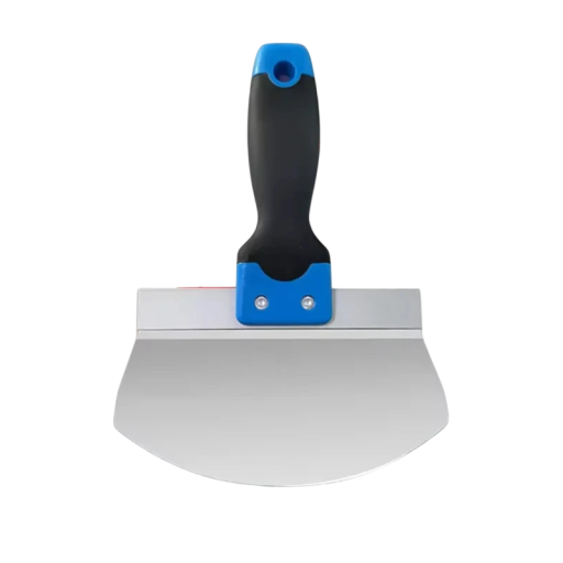 Farben- und Spachtelschaber mit Griff 16,5 × 8 cm Edelstahl schwarz-blauer Griff zum Entfernen von Tapeten und Gipskarton