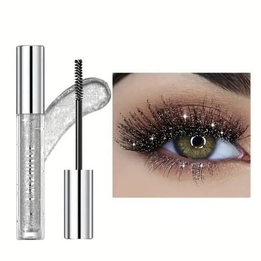 Farbenfrohe Glitzer-Mascara für einen strahlenden Wimpernkranz, langanhaltender Effekt für kreatives Make-up, kräftige und frische Farbtöne