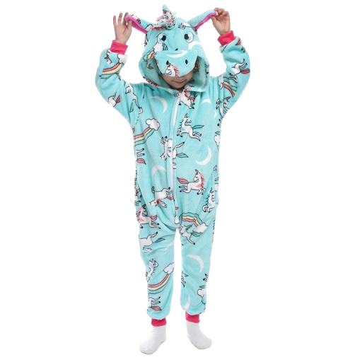 Farbenfroher Einhorn-Jumpsuit für Mädchen