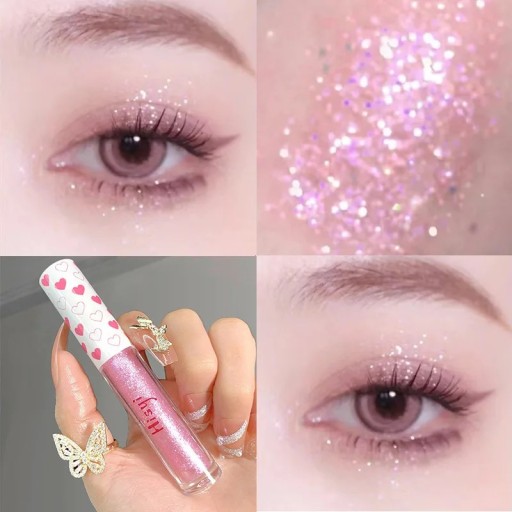 Fard de pleoape lichid strălucitor 4 ml Rezistent la apă Luciu perlat Strălucire intensă Efect iluminator Machiaj de lungă durată