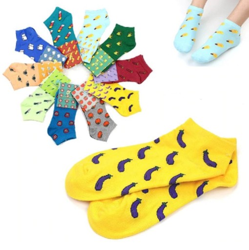 Farebné členkové ponožky