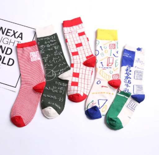 Farebné ponožky s potlačou