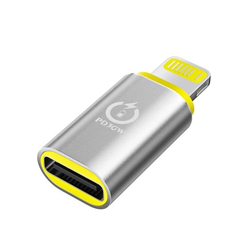 Farebný USB-C na Lightning adaptér s podporou PD 30W Rýchle nabíjanie aj dátový prenos Pre iPhone, iPad, MacBook