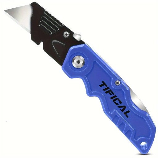 Färgglad hopfällbar universalkniv med utbytbart blad Metallkropp Säkerhetslås Precisionsklipp Universalkniv för paket och kartonger