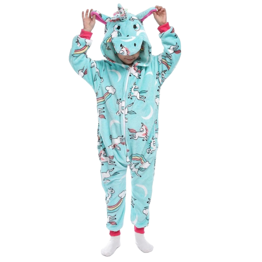 Färgglada unicorn jumpsuit för flickor