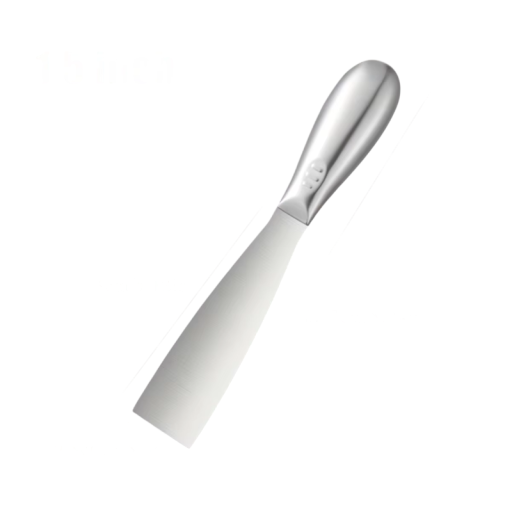 Färgskrapa och spackelspade 3,8 cm blad 22,7 cm längd rostfritt stål silver vit handtag för gips och ytreparationer