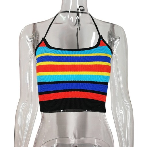 Farverig crop top til kvinder