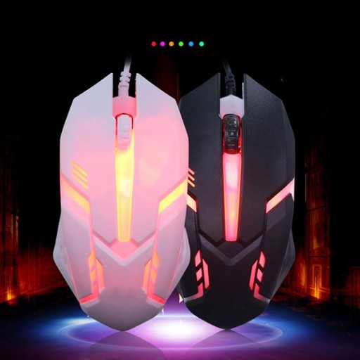 Farverig gaming mus
