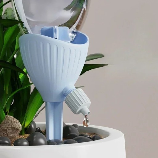 Farverigt sæt med 3 automatiske vandingsapparater til blomsterpotter med flowkontrol til plastikflasker