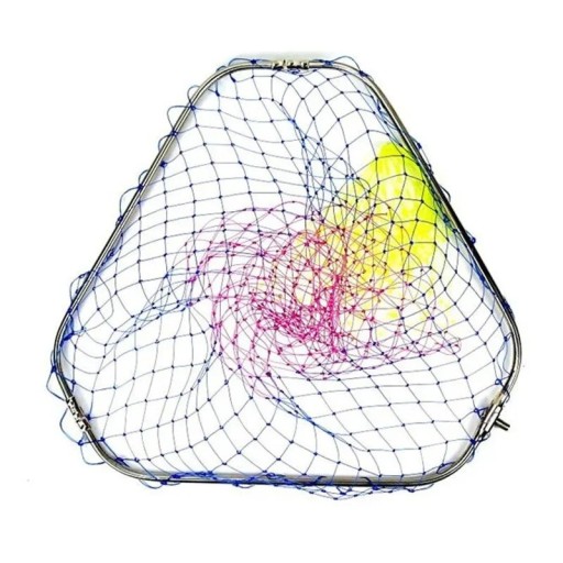 Farverigt trekantet fiskenet 40 cm dybde 50 cm Rustfrit stålnet med solid line Holdbar konstruktion Stærkt net Universel brug