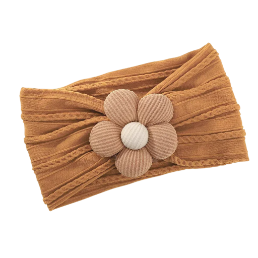 Fascia elastica per neonati con fiore Accessorio adorabile per capelli per bambini Morbida e comoda Fascia neonatale per ragazze