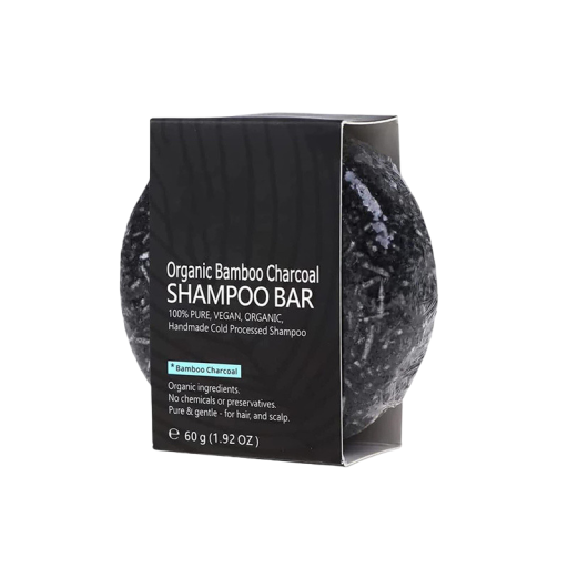 Fast anti-grå shampoo Anti-grå shampoo med bambus sort trækul Fast nærende shampoo der reducerer gråt hår Hårsæbe 60 g