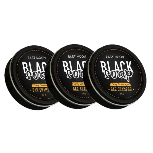 Fast hårshampoo Fast shampoo til at dække gråt hår Hårmørknende shampoo 50 g 3 stk.