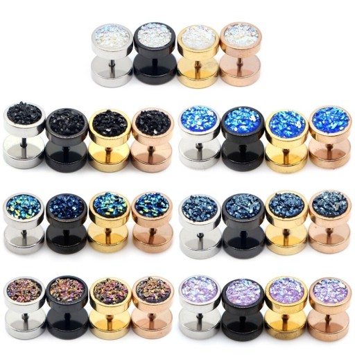 Faux plugs avec cristaux