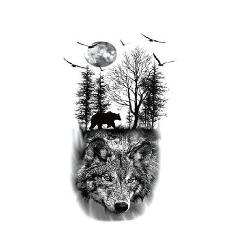 Faux tatouage loup