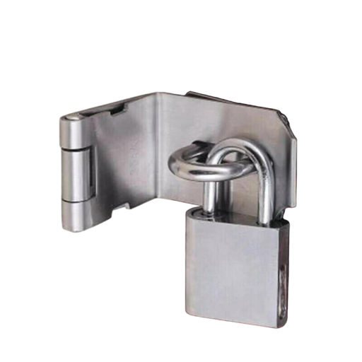 Fechadura de segurança com olho para cadeado 57 × 38 mm em metal para portas, portões, armários e caixas de armazenamento