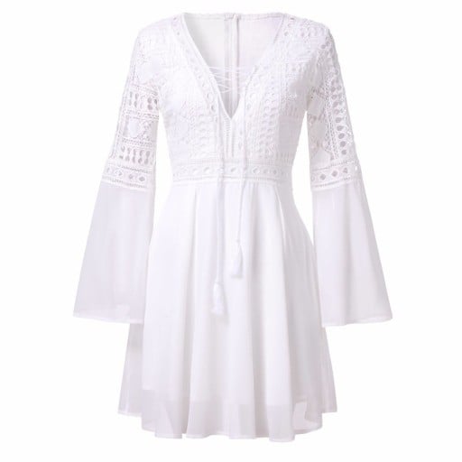 Fehér boho ruha