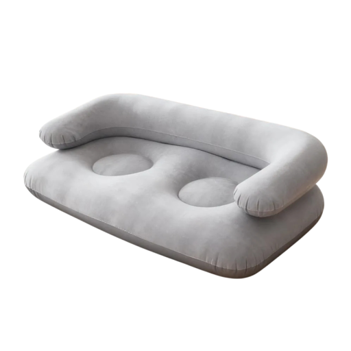 Felfújható kemping kanapé 135 x 66 x 45 cm velúr felülettel és PVC-vel, könnyű 1,3 kg, kempinghez, kertbe, strandra, sátorba és fesztiválra