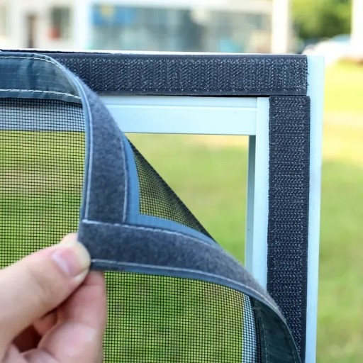 Fensternetz gegen Insekten mit Klettverschluss 100 x 100 cm Verstellbares Fensternetz Fensternetz gegen Mücken