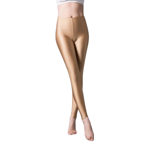 Fényes, vékony leggings nőknek, magas rugalmasságú jóganadrág, fényes hatású fitneszruházat, rugalmas leggings sporthoz és szabadidőhöz