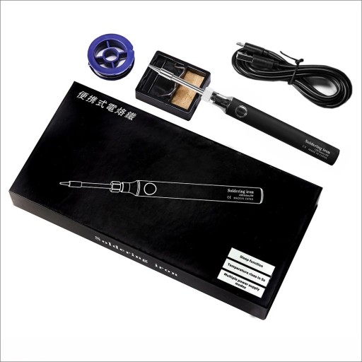Fer à souder compact sans fil Pistolet à souder électrique à chargement rapide avec une plage de température de 330-450°C Fer à souder portable sur câble USB 5V 8W