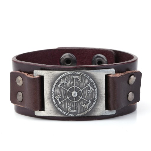 Férfi bőr Viking karkötő H685
